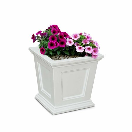 LAWNITATOR 16 in. Fairfield Square Planter - White LA3090961